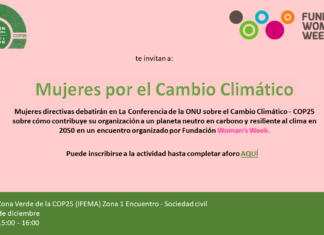 Fundación Woman’s Week participa en la COP25 con ‘Mujeres por el cambio Climático’